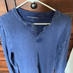 Lucky Brand Men's Indigo Long Sleeve Henley